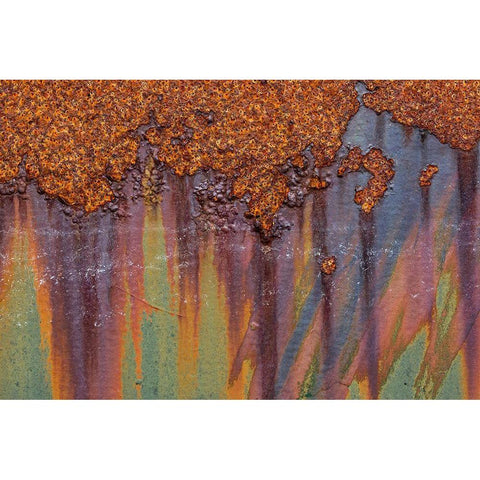 Rust I Black Modern Wood Framed Art Print with Double Matting by Mahan, Kathy