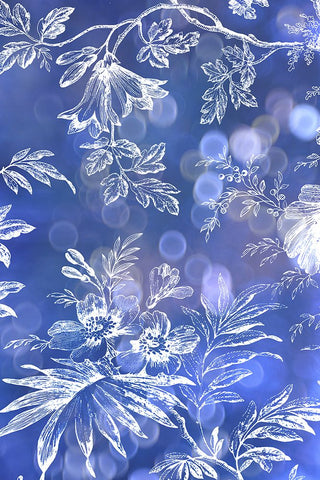 Floral Bokeh II Black Modern Wood Framed Art Print by Mahan, Kathy