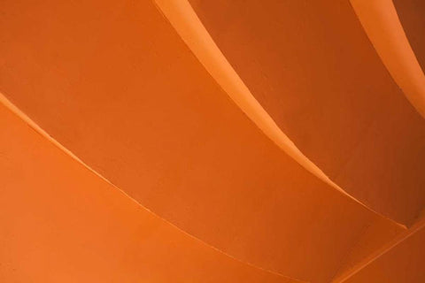 Orange Black Ornate Wood Framed Art Print with Double Matting by Millet, Karyn