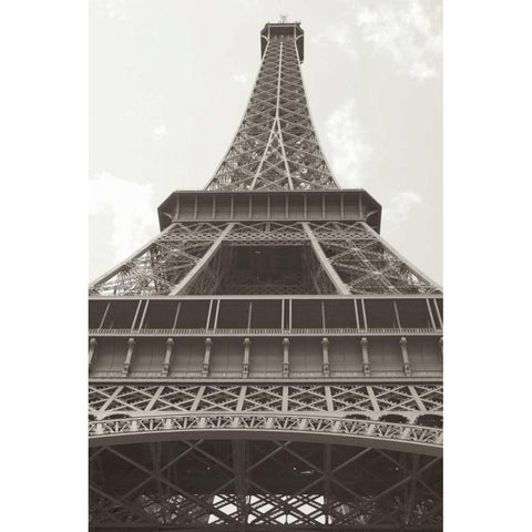 Eiffel Tower V White Modern Wood Framed Art Print by Millet, Karyn