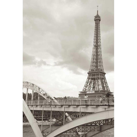 Eiffel Tower VI White Modern Wood Framed Art Print by Millet, Karyn