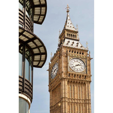 Big Ben V White Modern Wood Framed Art Print by Millet, Karyn