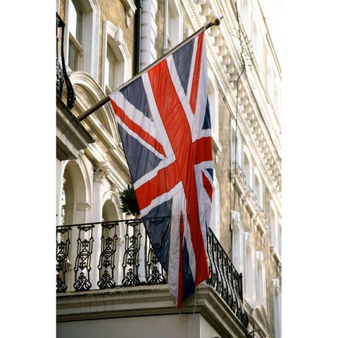 British Flag Gold Ornate Wood Framed Art Print with Double Matting by Millet, Karyn