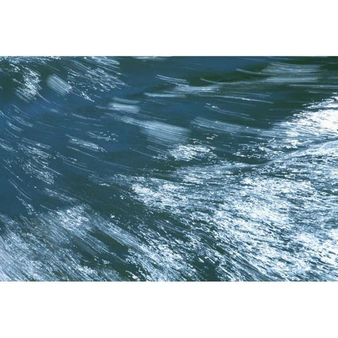 Rushing Water I White Modern Wood Framed Art Print by Millet, Karyn