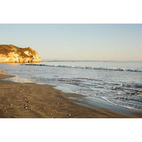 Peaceful Beach Black Modern Wood Framed Art Print by Millet, Karyn