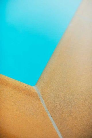 The Pool White Modern Wood Framed Art Print with Double Matting by Millet, Karyn