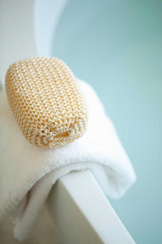 Bath is Ready I White Modern Wood Framed Art Print with Double Matting by Millet, Karyn