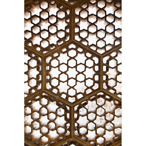 Geometric Gold Ornate Wood Framed Art Print with Double Matting by Millet, Karyn