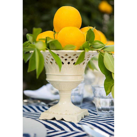 Lemons III White Modern Wood Framed Art Print by Millet, Karyn