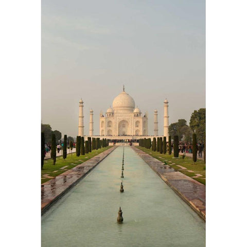 Taj Mahal White Modern Wood Framed Art Print by Millet, Karyn