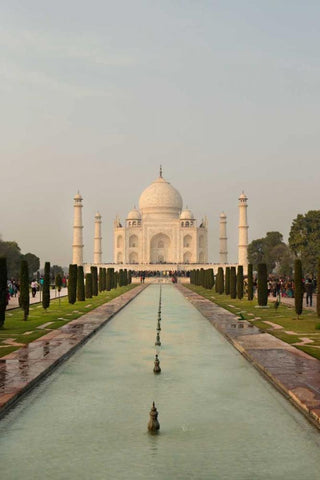 Taj Mahal Black Ornate Wood Framed Art Print with Double Matting by Millet, Karyn