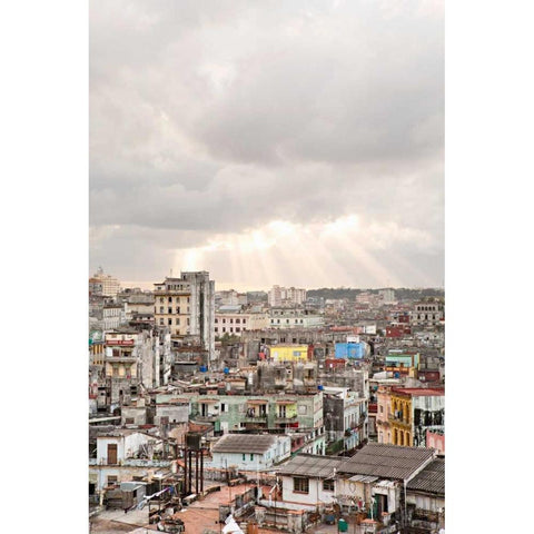 Cuban Skyline II Gold Ornate Wood Framed Art Print with Double Matting by Millet, Karyn