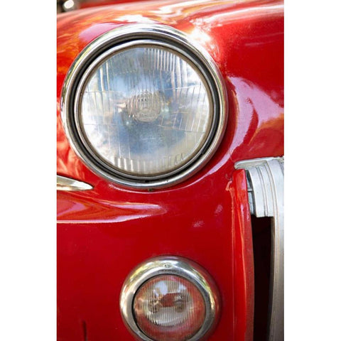 Red Car in Cuba I Black Modern Wood Framed Art Print by Millet, Karyn