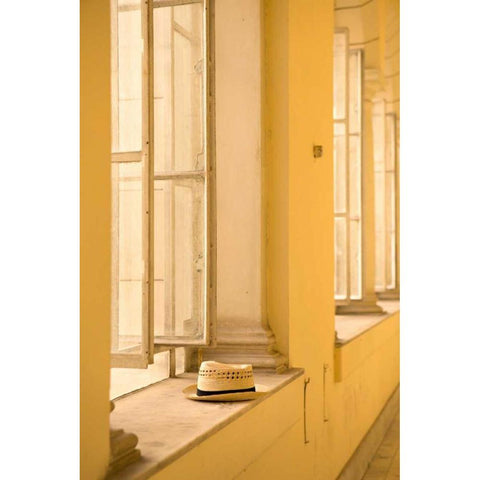 Windows in Cuba Gold Ornate Wood Framed Art Print with Double Matting by Millet, Karyn