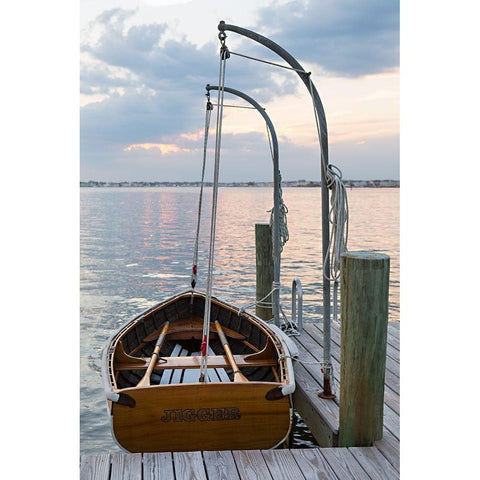 Boat and Oars Gold Ornate Wood Framed Art Print with Double Matting by Millet, Karyn