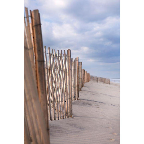 Coastal Fences Black Modern Wood Framed Art Print with Double Matting by Millet, Karyn