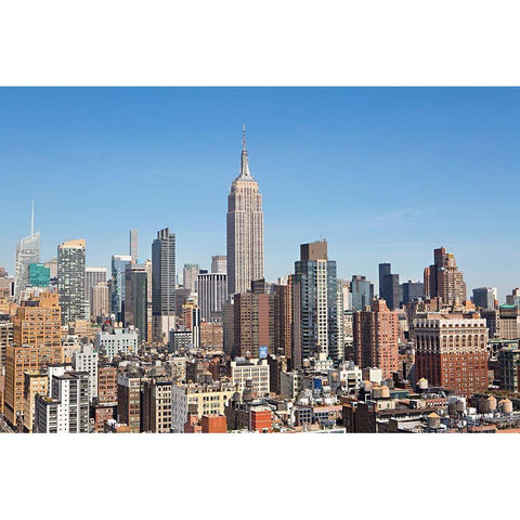 New York Cityscape II Gold Ornate Wood Framed Art Print with Double Matting by Millet, Karyn