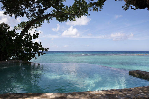 Ocean Vistas White Modern Wood Framed Art Print with Double Matting by Millet, Karyn