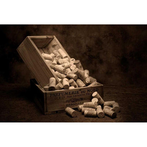 Wine Corks Still Life I White Modern Wood Framed Art Print by McNemar, C. Thomas