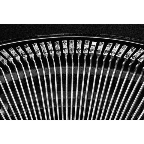 Typewriter Keys III Black Modern Wood Framed Art Print by McNemar, C. Thomas