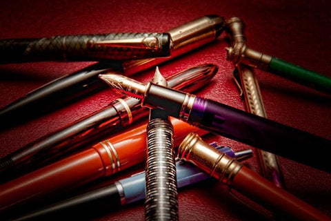 Fine Writing White Modern Wood Framed Art Print with Double Matting by McNemar, C. Thomas