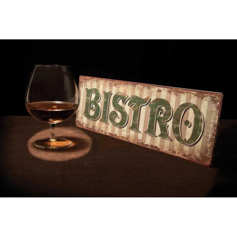 Bistro I Black Modern Wood Framed Art Print with Double Matting by McNemar, C. Thomas