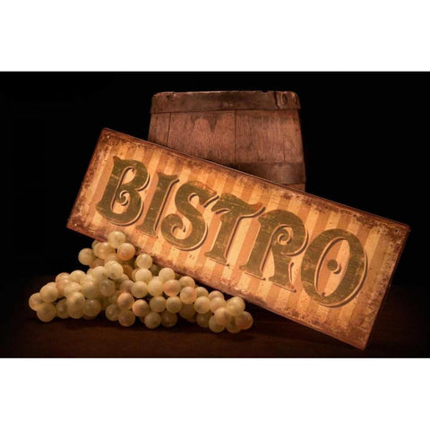 Bistro III Black Modern Wood Framed Art Print with Double Matting by McNemar, C. Thomas