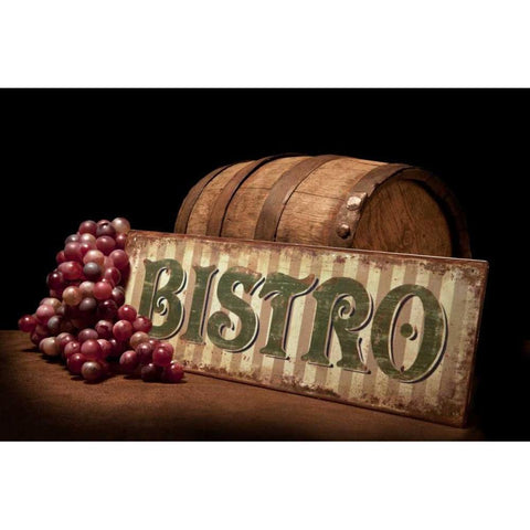 Bistro IV Black Modern Wood Framed Art Print with Double Matting by McNemar, C. Thomas