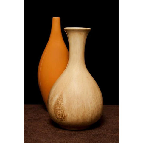 Bud Vases I Black Modern Wood Framed Art Print with Double Matting by McNemar, C. Thomas