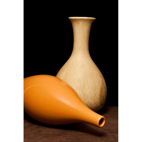 Bud Vases III White Modern Wood Framed Art Print by McNemar, C. Thomas