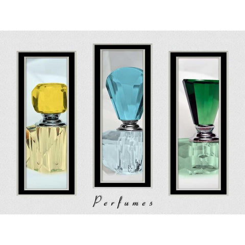 Perfume Triptych IV White Modern Wood Framed Art Print by McNemar, C. Thomas