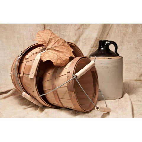 Baskets with Crock I Gold Ornate Wood Framed Art Print with Double Matting by McNemar, C. Thomas