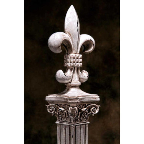 Fleur de Lis IV White Modern Wood Framed Art Print by McNemar, C. Thomas