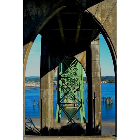 St. Johns Arches I Black Modern Wood Framed Art Print with Double Matting by Moore, Brian