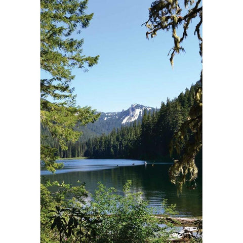 Morning at the Lake II Black Modern Wood Framed Art Print with Double Matting by Moore, Brian