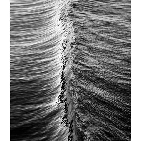 Wave V Black Modern Wood Framed Art Print with Double Matting by Peterson, Lee