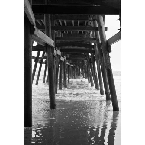 Pier Pilings XVIII White Modern Wood Framed Art Print by Peterson, Lee