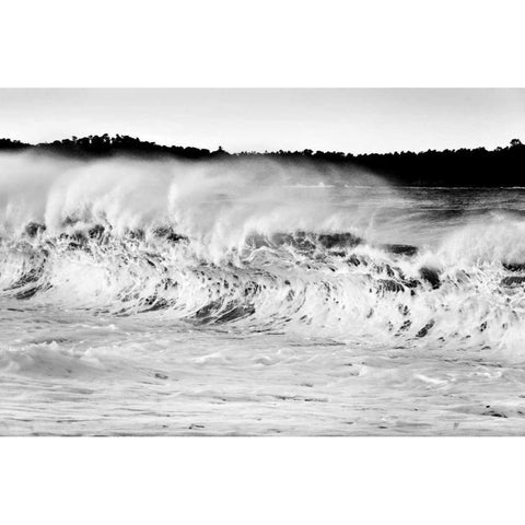 Carmel Waves II White Modern Wood Framed Art Print by Peterson, Lee