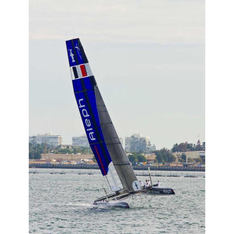 Americas Cup I White Modern Wood Framed Art Print by Peterson, Lee