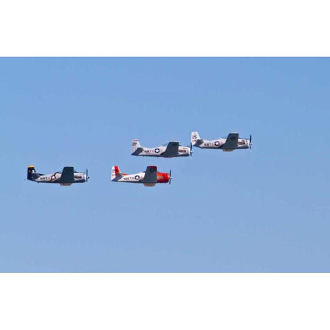 Air Show I White Modern Wood Framed Art Print by Peterson, Lee