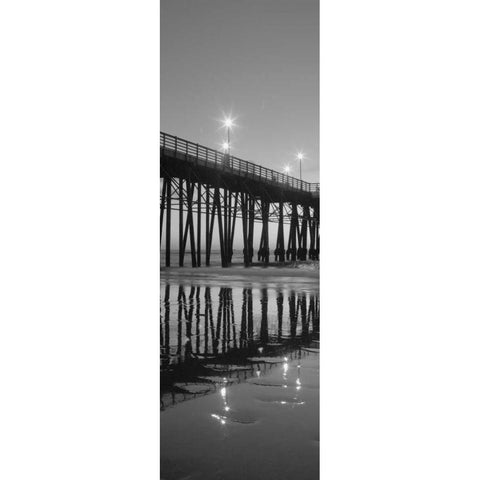 Pier Night Panel II Gold Ornate Wood Framed Art Print with Double Matting by Peterson, Lee