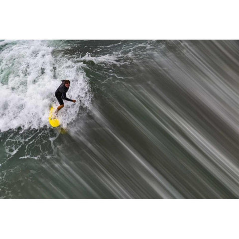 Oceanside Surf II White Modern Wood Framed Art Print by Peterson, Lee