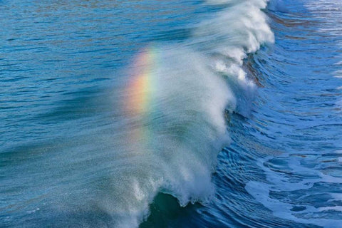Rainbow Wave II White Modern Wood Framed Art Print with Double Matting by Peterson, Lee
