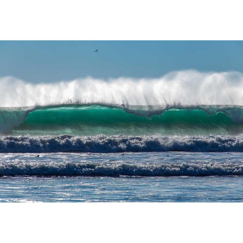 Waves in Cayucos III Black Modern Wood Framed Art Print with Double Matting by Peterson, Lee