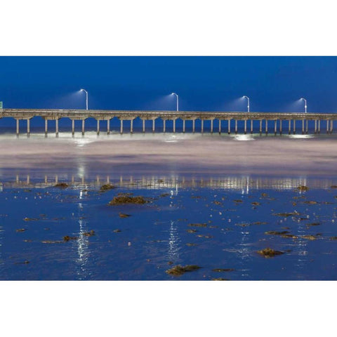 Evening Pier I Black Modern Wood Framed Art Print by Peterson, Lee
