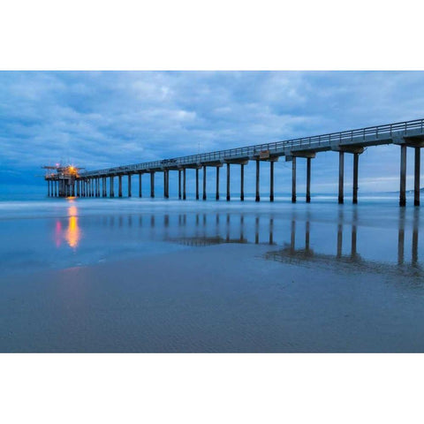 Scripps Pier I Black Modern Wood Framed Art Print by Peterson, Lee