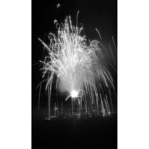 Fireworks I Black Modern Wood Framed Art Print with Double Matting by Putman, Tammy