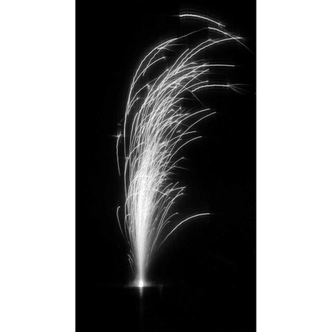 Fireworks II White Modern Wood Framed Art Print by Putman, Tammy