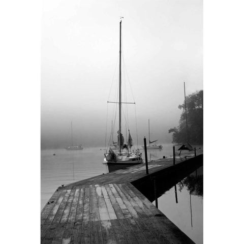 Docked I White Modern Wood Framed Art Print by Putman, Tammy