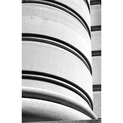 Curved Lines I Black Modern Wood Framed Art Print with Double Matting by Putman, Tammy